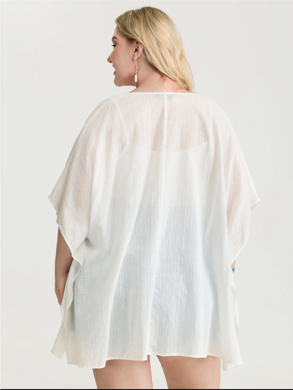 BloomChic Pure Cotton Tassels Sheer Kimono size L (12) - Picture 4 of 13